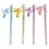 12pcs 0.5mm creative butterfly drift bottle pendant pen cartoon plastic pendant gel pen high-value prize gift pen Back to school season
