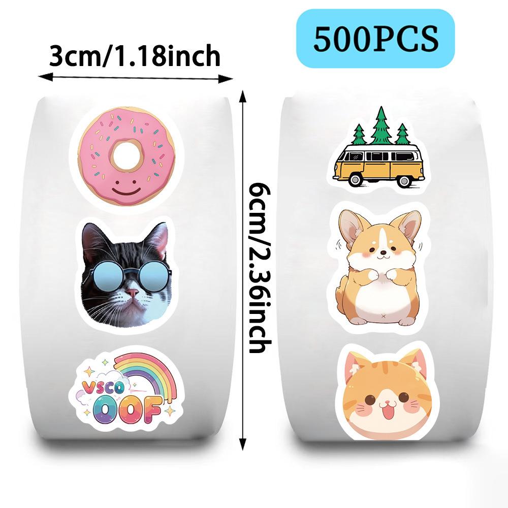 500 Pieces/roll Roll Tape Small Freshman Account Material Decorative Envelope Special Sealing Sticker