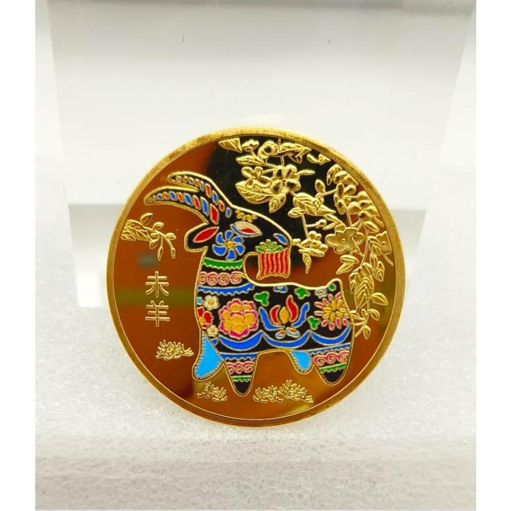 Двенадцать знаков зодиака, Цветные памятные медали, Красная подарочная коробка, Креативные монеты для двенадцати знаков зодиака, Подарки, Рождественский подарок, Наполнители для чулка