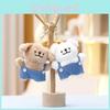 Maltese Cute Animal Plush Toy Key Chain Pendant For Girls Collectible Decoration