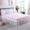 Two Layers Lace Bed Skirt Elastic Wrap Around Bed Cover Without Surface Bed Skirt Couvre Lit Twin/Full/Queen/King Size Bed Decor
