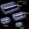 24 Pcs Clear Plastic Storage Box Set Multi-Purpose Organizer for Buttons Jewelry Beads Seeds Craft Projects