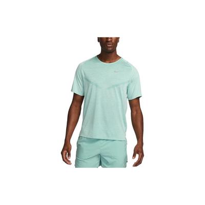 Tech Knit Logo Crew Neck Sports Short Sleeve T Shirt Men T Shirts Emerald DM4753-310