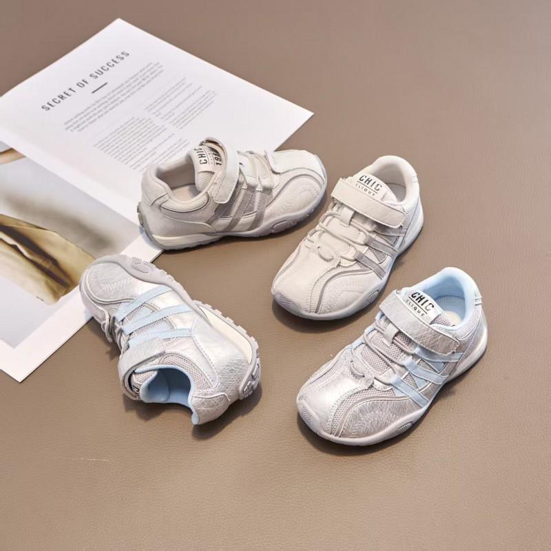 Kids Casual Mesh Breathable Sneakers Boys Girls Velcro Rubber Sole Lightweight Sporty Shoes