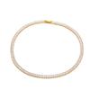 Chris April Fashion Jewelry PVD Gold Plated 316L Stainless Steel Bing Bling Full Bejeweled Zircon Choker Chain Necklace Set