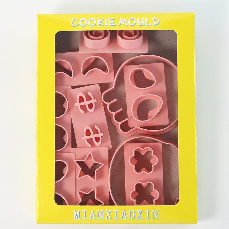 Creative Halloween Skull Cookie Molds DIY Cookie Cutting Mold Flip Sugar Pressing Baking Tools Halloween Party Biscuit Making