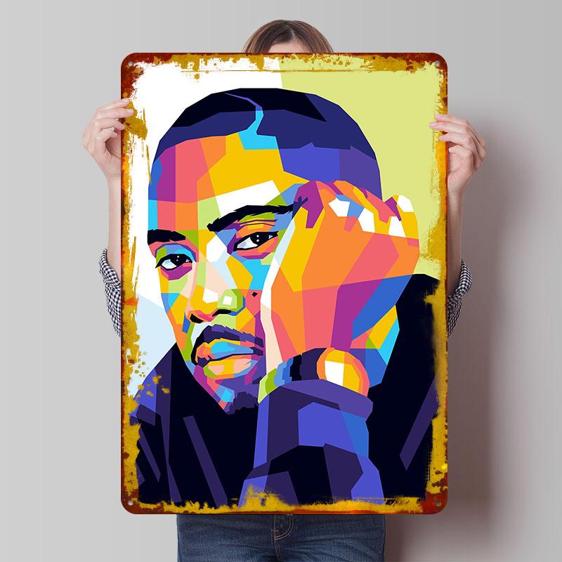 Pop Art Portrait Poster Customized Wall Art Vintage Metal Signs Retro Tin Plaque for Man Cave Bathroom Decor Bar Accessories