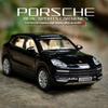 Масштаб 1/32 Сплавная машина Porsche Cayenne Turbo Литая модель Звук Свет Миниатюрная модель автомобиля Декоративные модные украшения для подарка другу