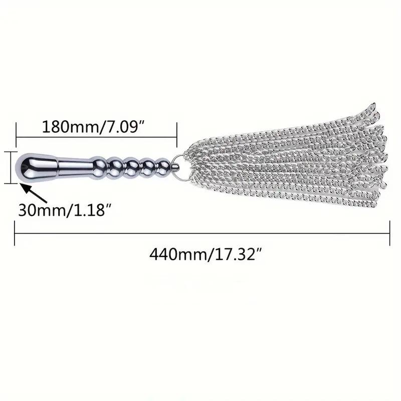 Металлическая Рукоятка Цепной Кнут Плеть Флирт Фантазия Лопатка Флирт Фантазия Секс-Игрушка Для Анального Секса Мастурбации