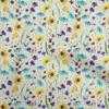 Cotton Flex Light Green Fabric Watercolor Floral Sewing Material Print Fabric By The Yard 40 Inch