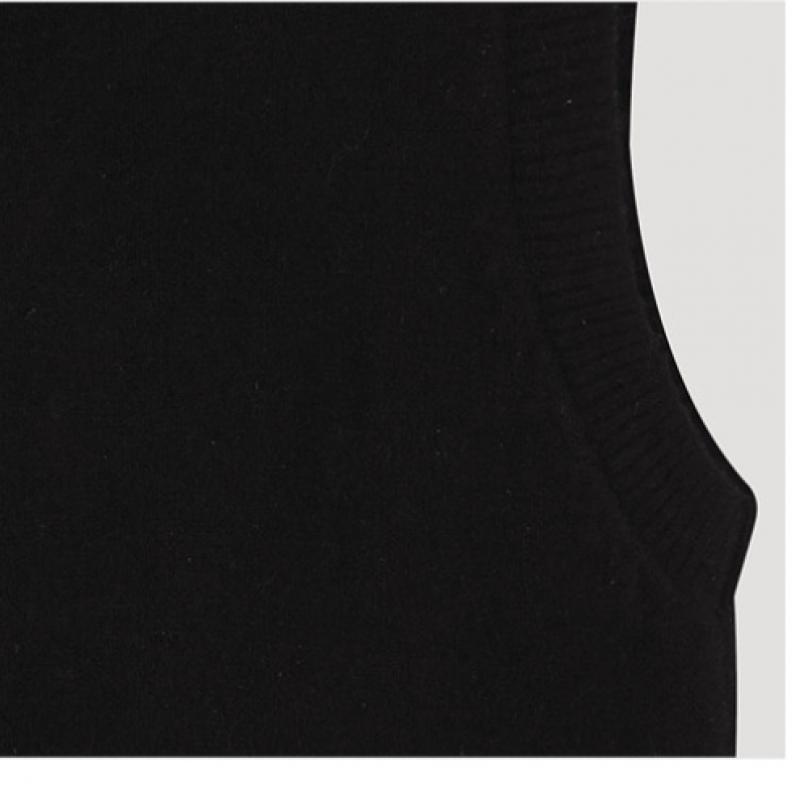 She S miss Карманный V-образный вырез Трикотажный жилет SSkVto42510 Bk