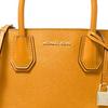 Michael Kors MK Mercer Lock Однотонная Французская Кожаная Сумка-Гармошка Женские Сумки Лимонно-Желтая 30S0GM9M6L-SUN