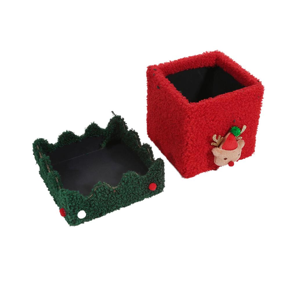 Xmas Lint Bombonera Gift Box with Present Ribbon Xmas Eve Gift Box for Christmas Eve Gifting Family Holiday Activities Hold Small Toys Candies
