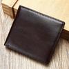 Genuine Leather Wallet Men's Premium Feeling Pure Cowhide Short Money Clip Multi-Card Leather Banknote Holder