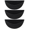 3pcs Planter Basket Liners Half Round Fabric Felt Flower Basket Liner Plant Garden Decoration Replacement Liners for Outdoor