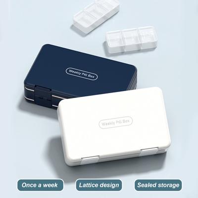 Еженедельный органайзер для таблеток, 24 отделения, 3 раза в один день, двухслойный, прозрачный, портативный, 7 дней, дорожная капсула, ящик для хранения планшетов, контейнер