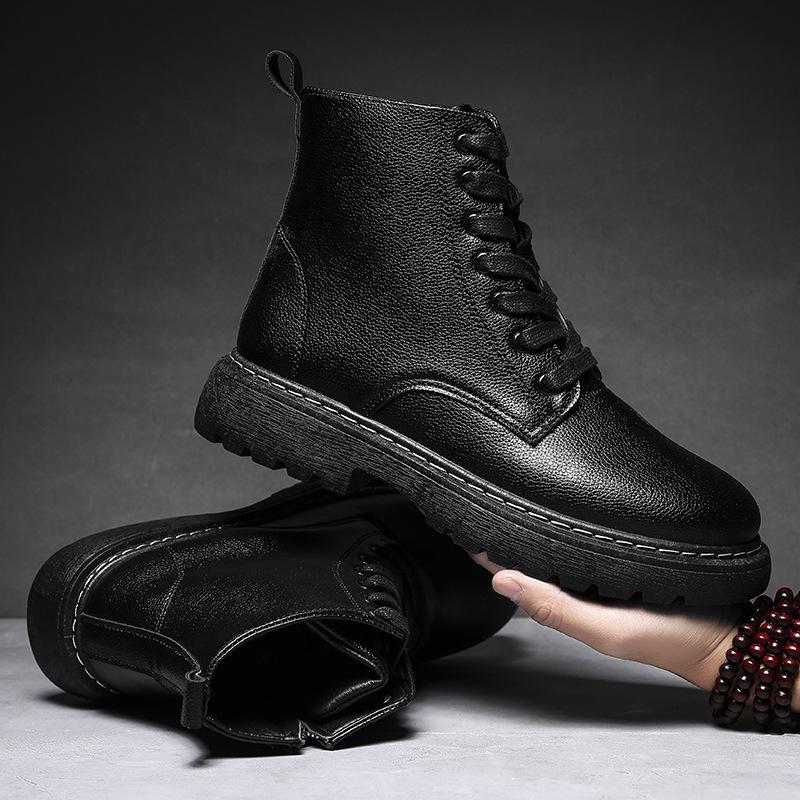 Модные мужские зимние кроссовки повседневные Bota Coturnos Masculino мотоциклетные ботинки мужские теплые водонепроницаемые ботинки туфли на платформе Boots54