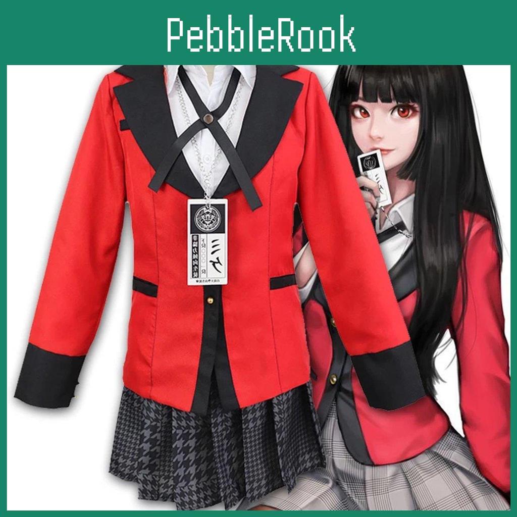 Kakegurui Jabami Аниме Юмеко Костюмы 5шт. Комплект Косплей Девочки Взрослые Ребенок