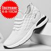 Модная новая обувь для увеличения роста для мужчин 6 8 10 см Невидимые кроссовки на платформе Мужская дышащая сетка Белая повседневная обувь Мужские кроссовки