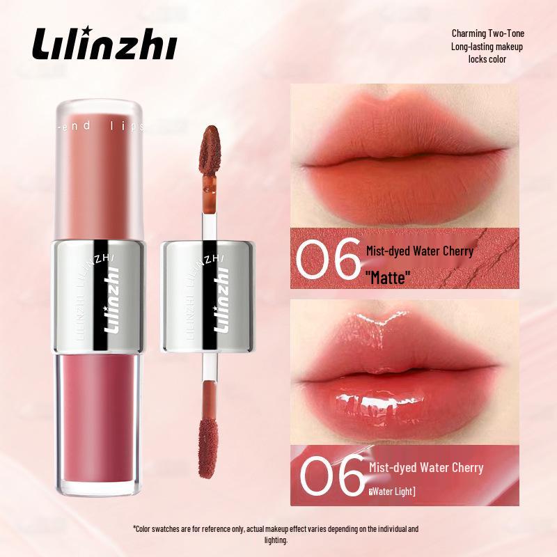 Lilinxhi Misty Party Двойной блеск для губ: Матовый зеркальный и мягкий туман, Пигментированный, Придающий объем, Не скатывающийся.