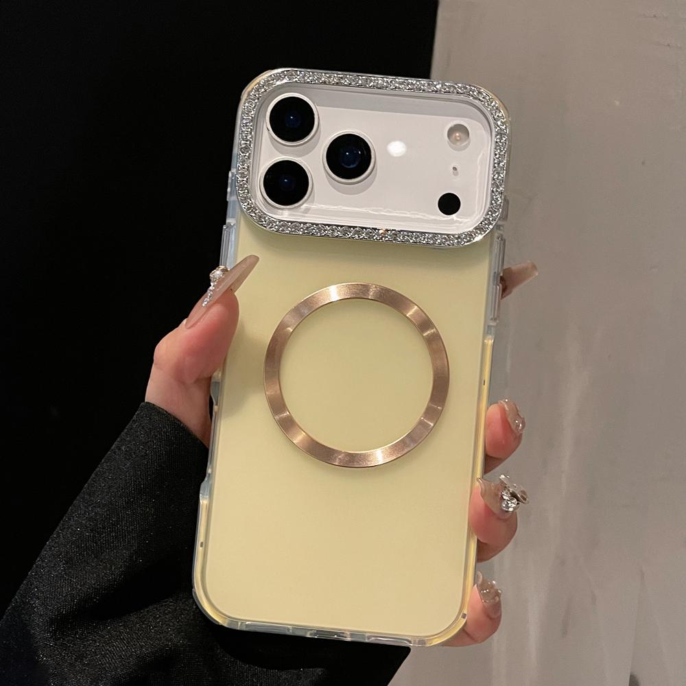 KEYSION Магнитный чехол с драгоценностями для MagSafe для iPhone 16 17 Pro Max Air 16 Plus Прозрачный Матовый ТПУ+ПК Ударопрочный Чехол для Телефона
