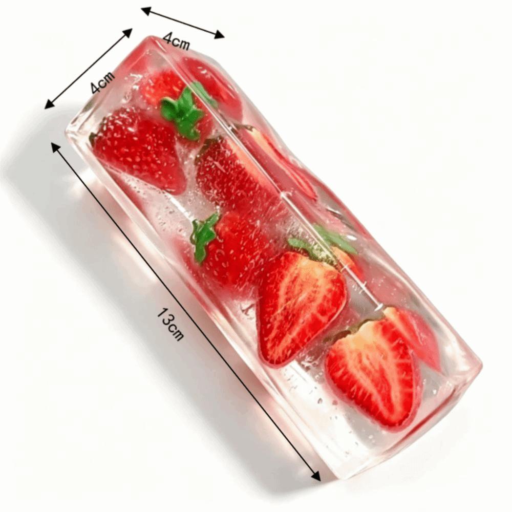 Soft Fruit Slush Squishy Toy Transparent Cracking Squishy Toy Fruit Ice Cube Squishy Toy  Party