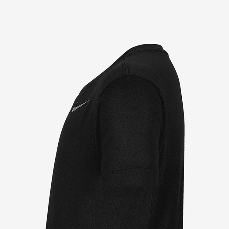 Nike Team Legend Удобные Быстросохнущие Детские Топы с Коротким Рукавом и Круглым Вырезом Черный IB8678-010