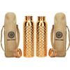 Hammered Pure Copper Bottle with Carrying Bag for Drinking Water BPA Free Leak Proof Boosts Immunity, Supports Digestive & Ayurveda Inspired - 1 Litre