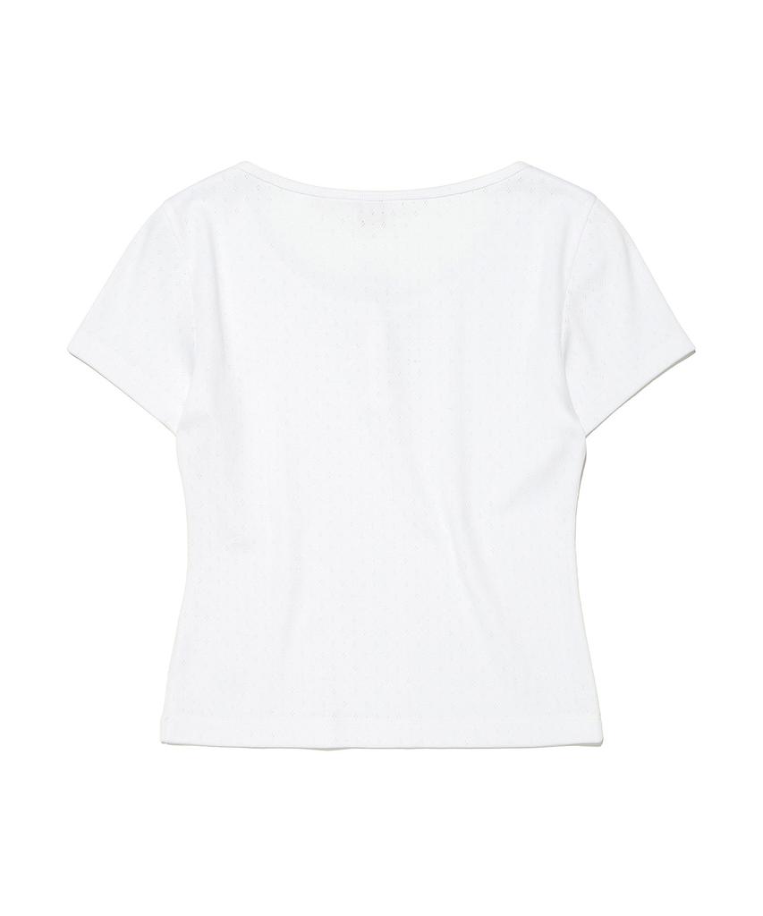 LEE Women'S Button-Up Punching T-Shirt White