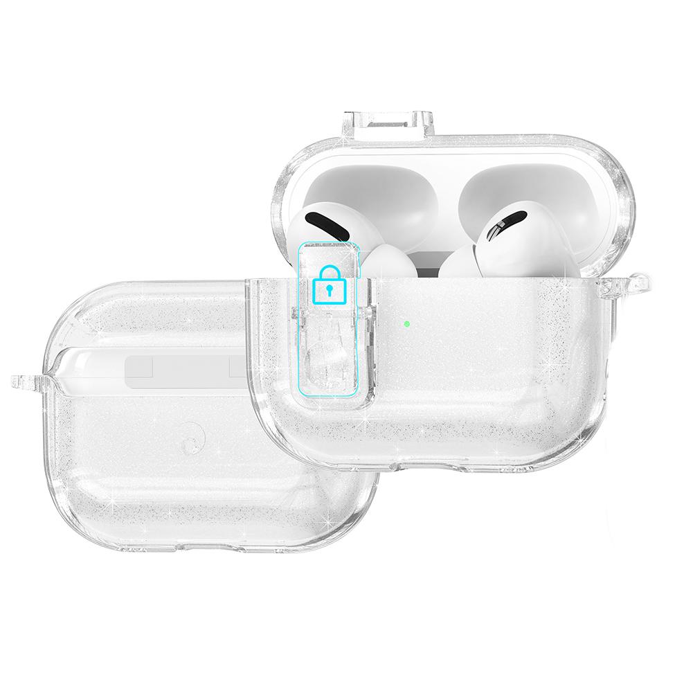 Прозрачный чехол для наушников для AirPods Pro 3 Уникальный дизайн с защелкой вкл/выкл Откидная крышка с автоматическим открыванием в одно касание Прозрачная накладка для наушников
