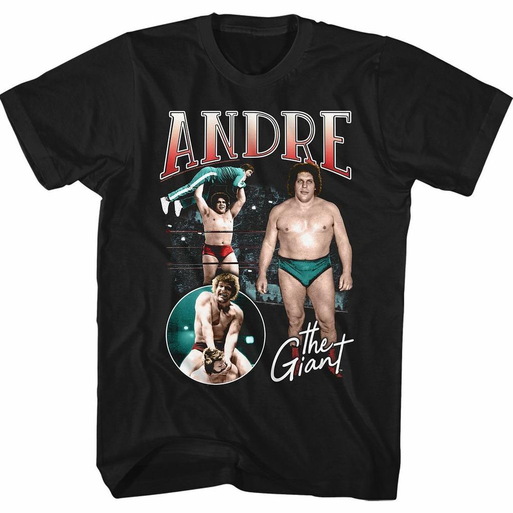 Andre The Giant Multi Scene Black T-Shirt Mens Womens Tees Top