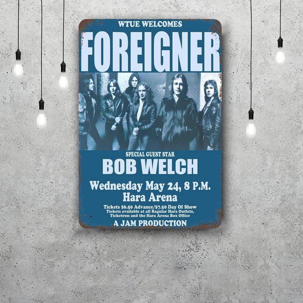 Группа Foreigner Ретро Винтажная Жестяная Вывеска Постер Декоративная Табличка Металлическая Пластина Настенный Декор