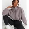 Gymshark Куртка миди из флиса Elevate Washed Mauve B5a7t Pbrk