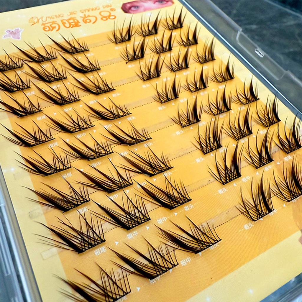 8 рядов натуральные без клея наращивание накладных ресниц манга отдельные пучковые ресницы для женщин девушек продукты для ежедневного макияжа