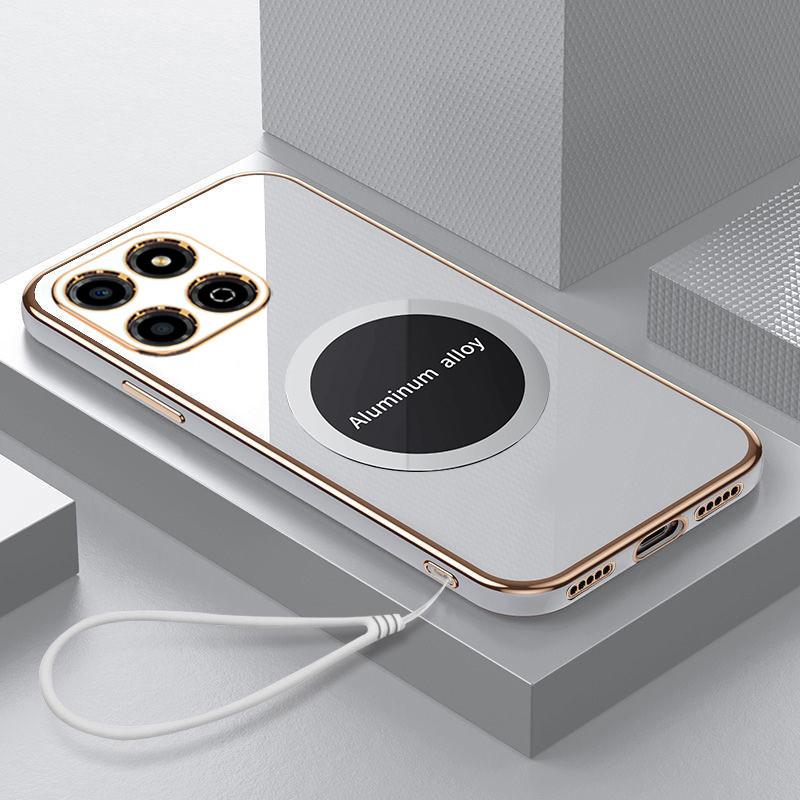 Чехол для Honor X5b Чехол для телефона Honor X5b Plus Магнитное притяжение Роскошное квадратное покрытие Противоударная силиконовая задняя крышка