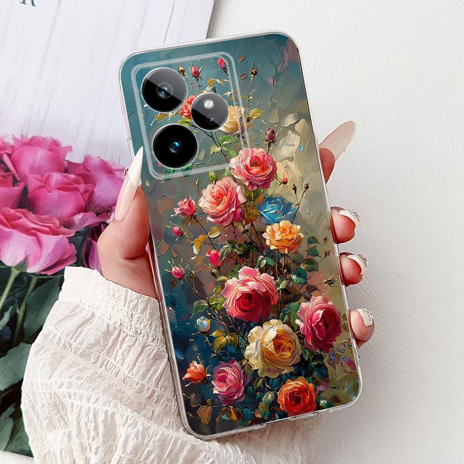 Чехол для Realme GT7 5G RMX5061 Новый Роскошный Расписной Мягкий Тонкий Чехол для Телефона Для Realme GT 7 Pro GT7 T RealmeGT 7T Fundas Бампер