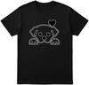 Cute Dog Face T-Shirt – Unisex Black Tee for Men & Women – Funny Pet Lover Shirt