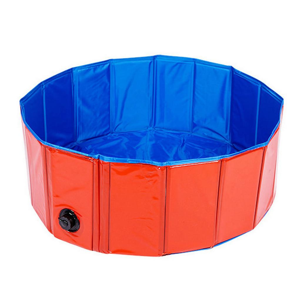 Folding Swimming Pool Portable Dog Pool Round Thickened PVC Pet Bathing Tub for Kindergarten