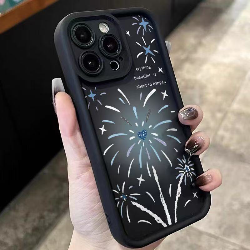 Чехол для мобильного телефона Love fireworks подходит для iphone16pro Apple 15 противоударный 14 европейский и американский 13promax новый 12x
