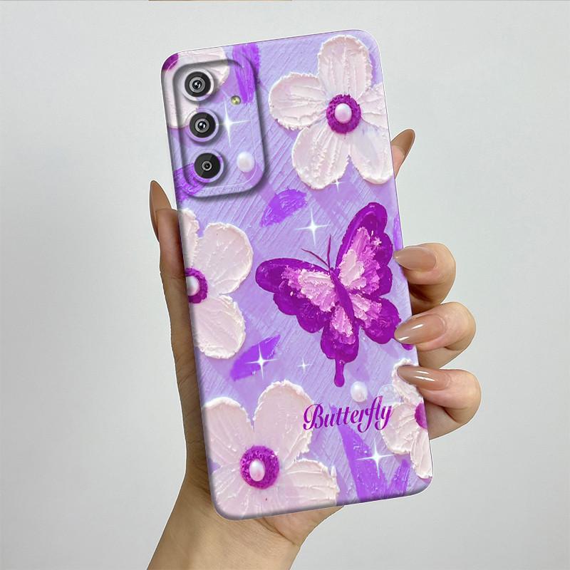 Phone Case for Samsung Galaxy M15 5G F15 5G Fashion Painted Half-wrapped Case Soft Silicon Cases E156 M156 Protection Back Cover