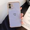 Гальванический чехол для телефона, бампер для Iphone 11 12 13 Pro Max Mini Xr X Xs 7 8 Plus Se Love Heart, мягкая противоударная задняя крышка из ТПУ