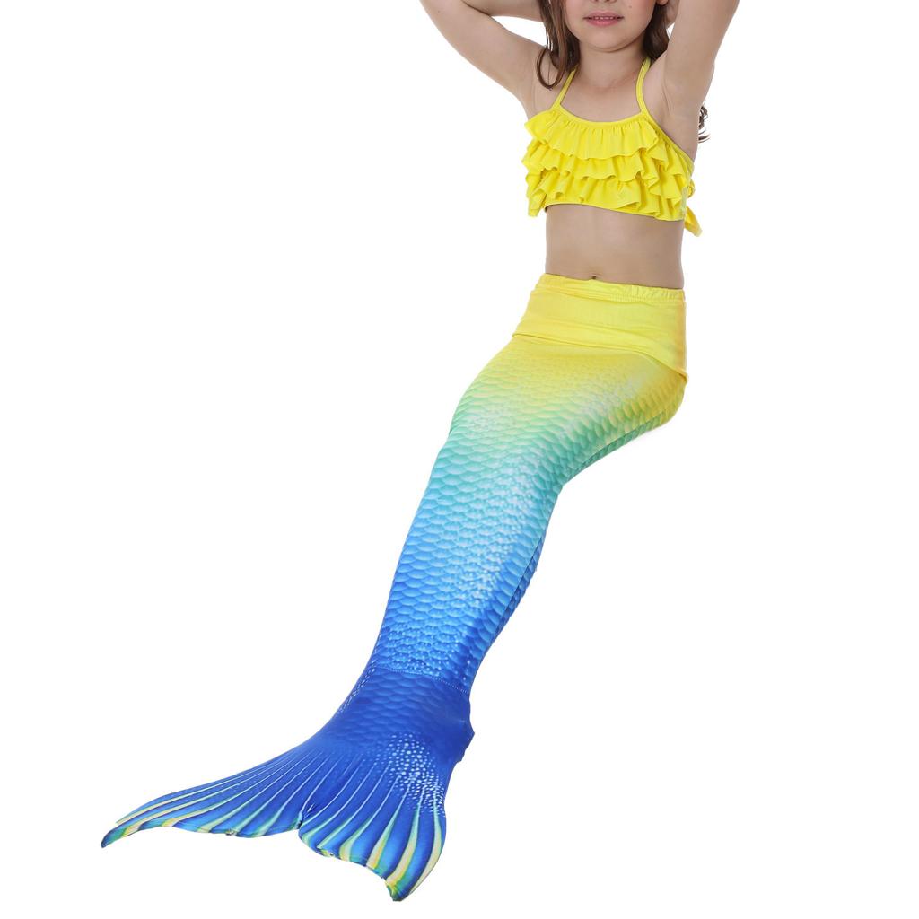 2019 new mermaid swimsuit children and girls bikini Europe and America foreign trade children's clothing girls split swimsuit swimsuit