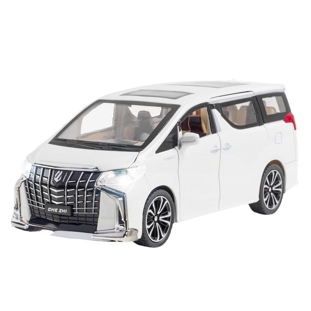 1/24 Toyota Alphard MPV Alloy Die Cast Toy Car Model Sound and Light Pull Back Children's Toy Collectibles Birthday Gift