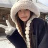 Женская утепленная зимняя шапка в стиле Fair Isle с защитой ушей и бархатной подкладкой