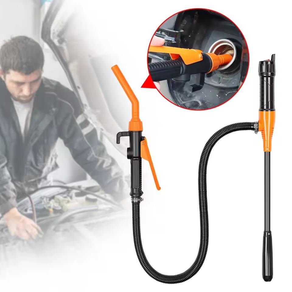 Electric Oil Pump Liquid Transfer Pump Powered Fuel Transfer Pump Outdoor Vehicle Fuel Gas Transfer Suction Pumps Accessories