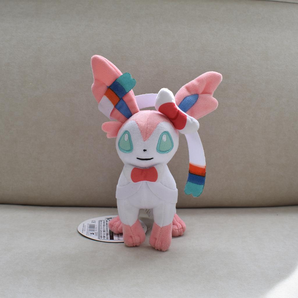 Plush New Eevee Evoli Sleep Plush Vaporeon Flareon Pikachu Peluche Sylveon Umbreon Stuffed Toys Cartoon Doll Gift