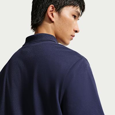 Nike Клубные Поло Мужские Обсидиановый Черный/Белый Воротник Поло Средний