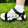 Lawn Aerator Shoes with Straps Adjustable Design Pre-Assembled Heavy Duty Spiked Sandals Aerator Lawn Tools