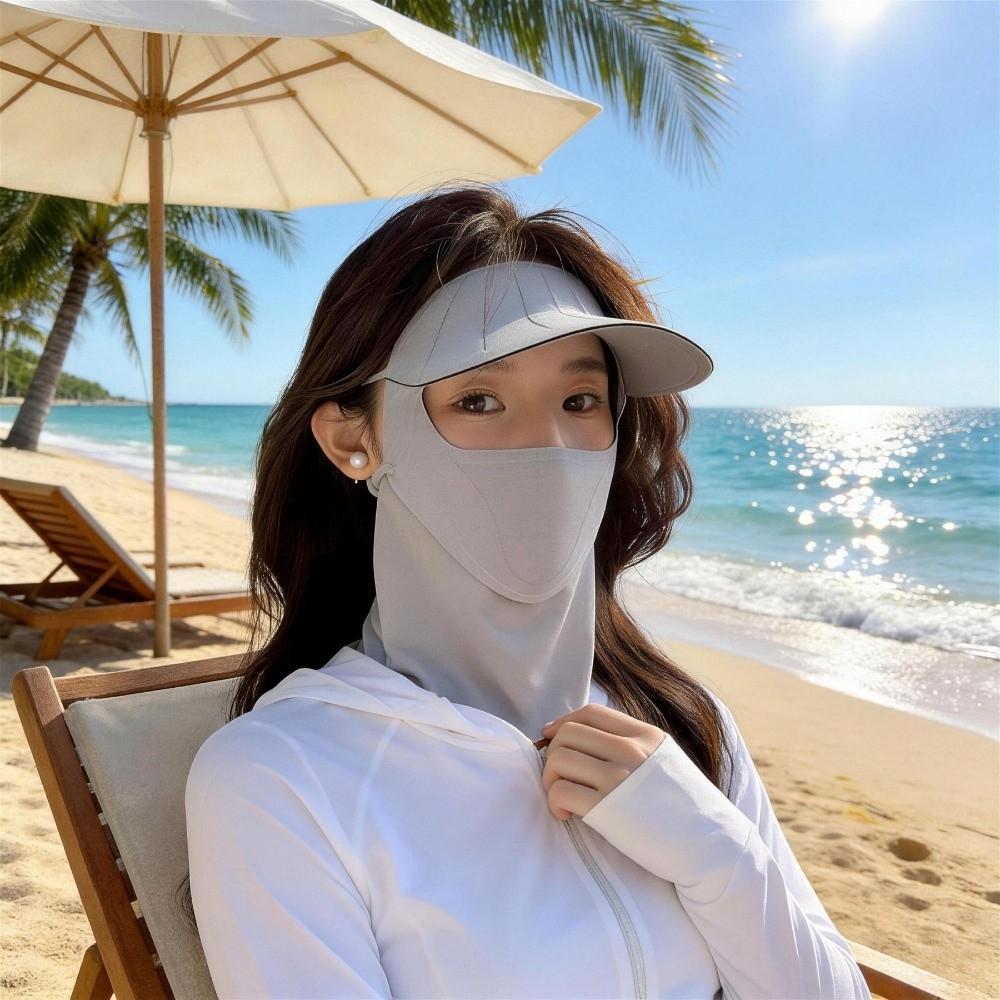UV Blocking Sun Protection Mask UPF 50+ Cooling Effect Face Mask for Women Moisture-Wicking Adjustable One-piece Mask Hat