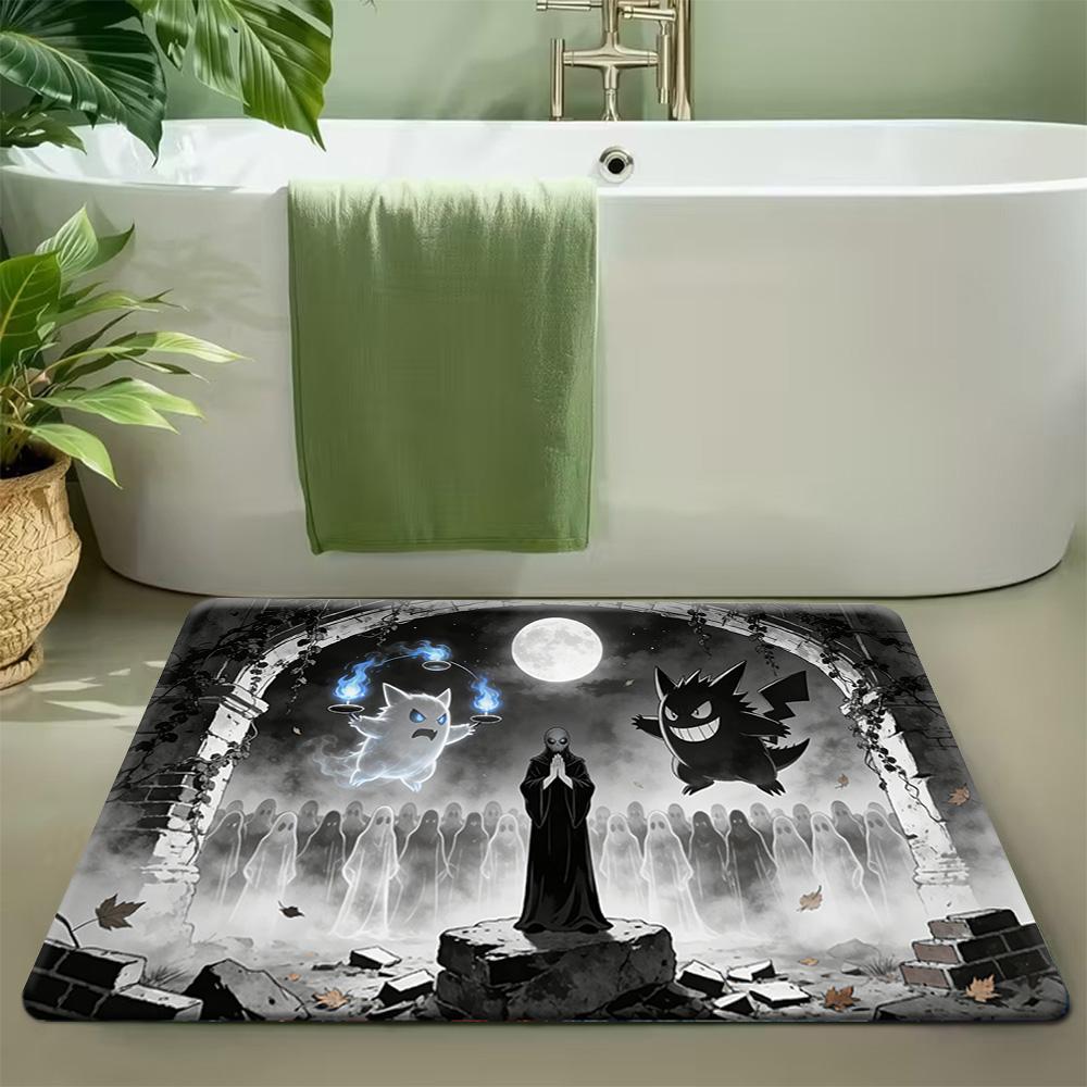 Lucario Stormy Ocean Adventure Print Non-Slip Floor Mat Doormat